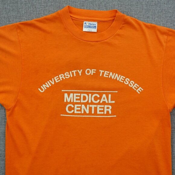 Hanes Other - VTG 80s Univ of Tennessee Medical Center Orange Tee - Size M Hanes Single Stitch